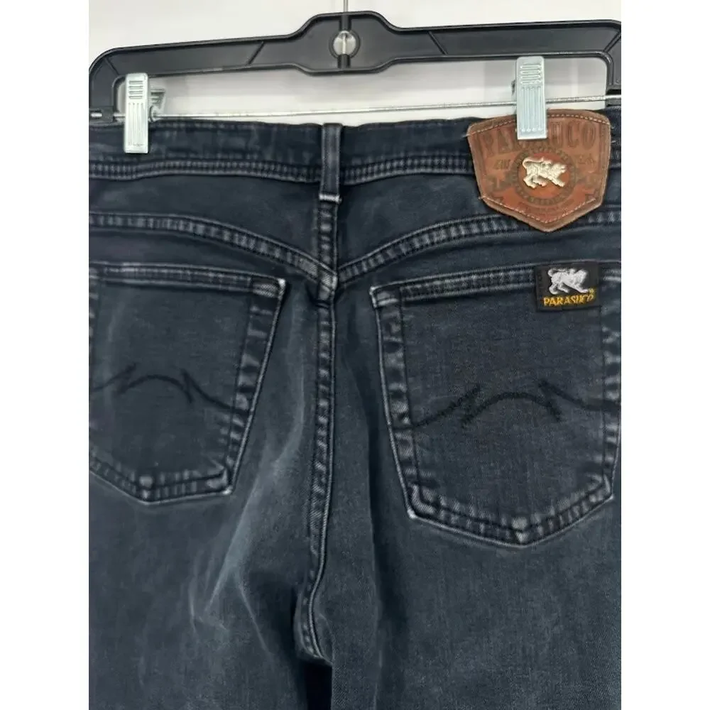 Vintage Y2K PARASUCO Skinny Jeans Black Stretch Denim Womens Size 30 Streetwear